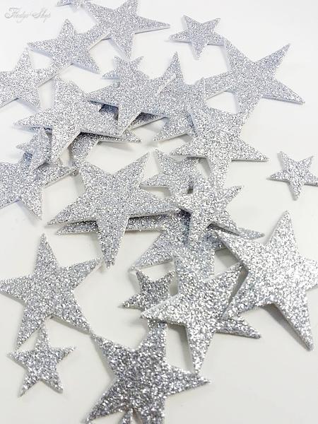 Aufkleber Glitzer Sterne-Mix